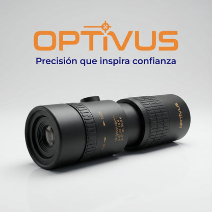 Monocular Optivus con Zoom, Trípode y Adaptador para Celular