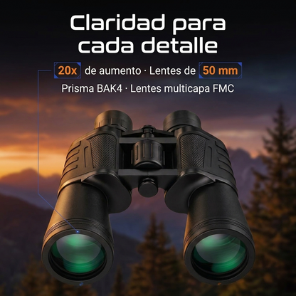 Mirá más lejos con claridad | Binoculares Optivus 20x50