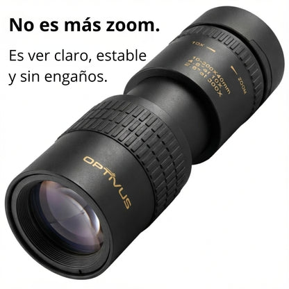Monocular Optivus con Zoom, Trípode y Adaptador para Celular