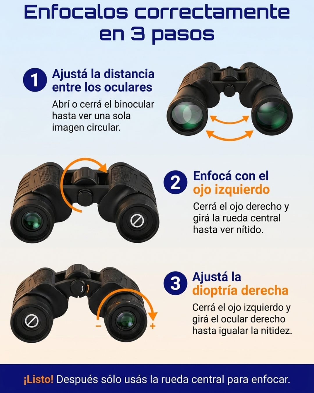 Binoculares Optivus 20x50 con Prisma BAK4