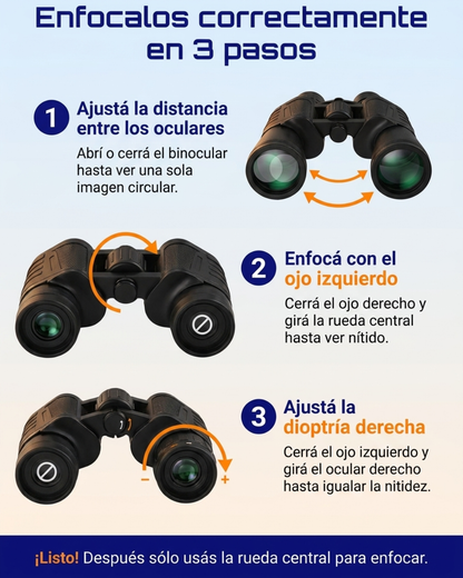 Binoculares Optivus 20x50 con Prisma BAK4