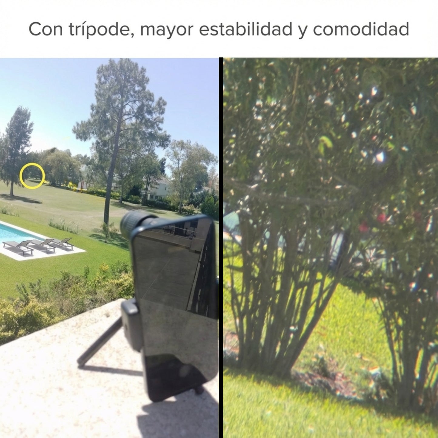 Monocular Optivus con Zoom, Trípode y Adaptador para Celular