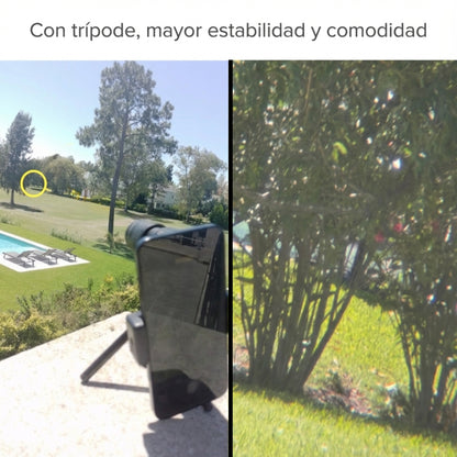 Monocular Optivus con Zoom, Trípode y Adaptador para Celular