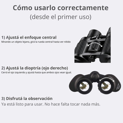 Binoculares Optivus 20x50 con Prisma BAK4