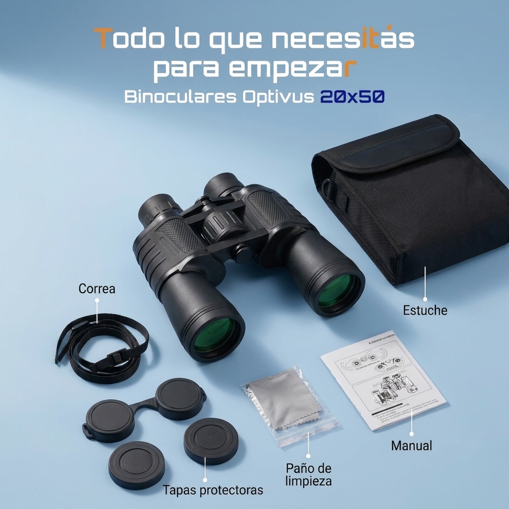 Mirá más lejos con claridad | Binoculares Optivus 20x50
