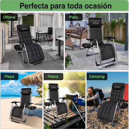 Reposera Reclinable Optivus Gravedad Cero con Acolchado
