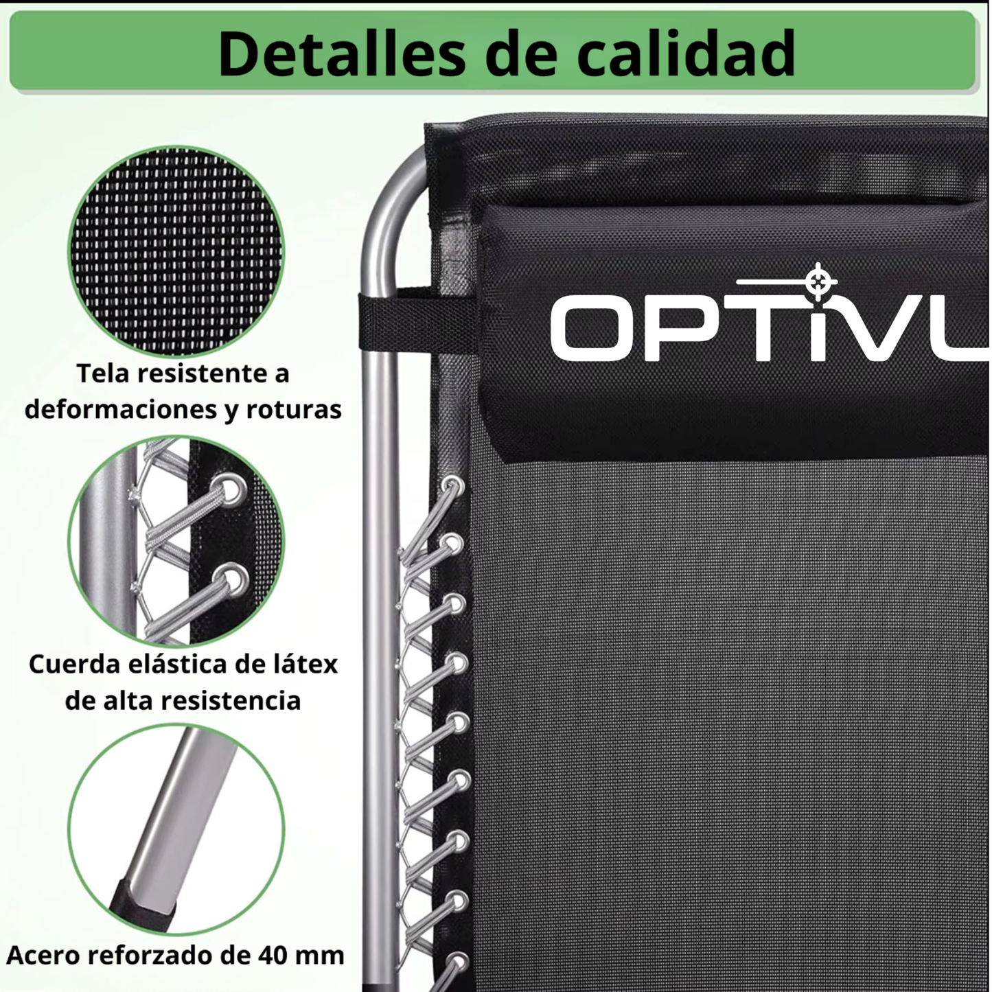 Reposera Reclinable Optivus Gravedad Cero con Acolchado